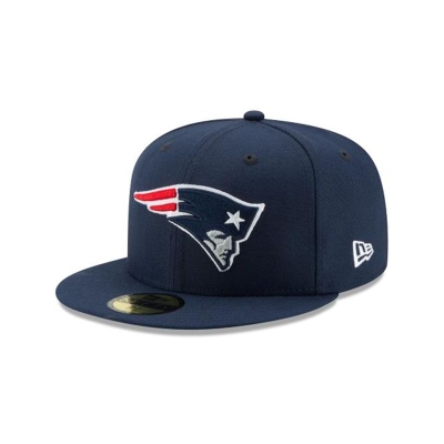 Blue New England Patriots Hat - New Era NFL 59FIFTY Fitted Caps USA5837946